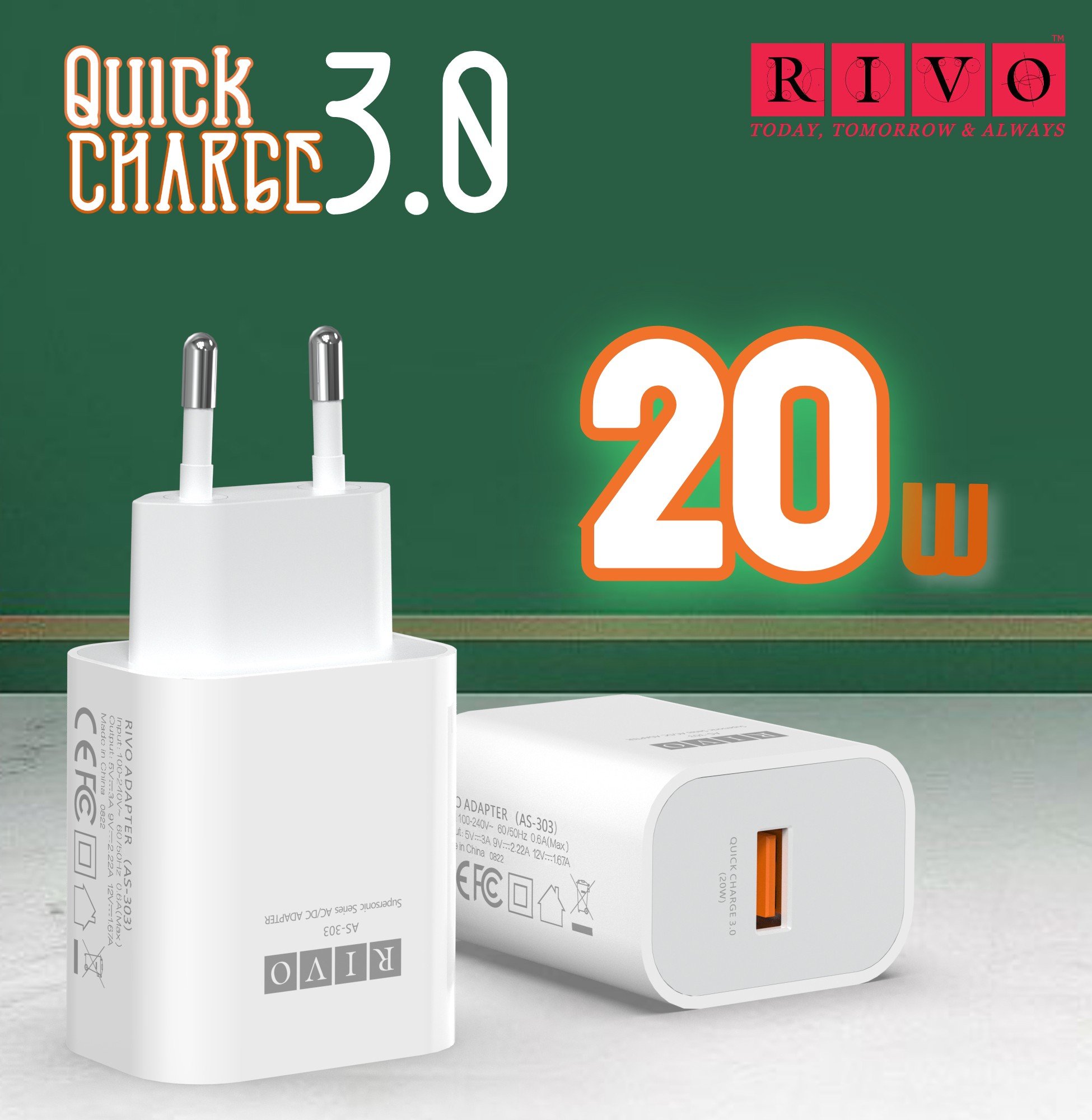 Rivo 20 Watt Charge+ Cable