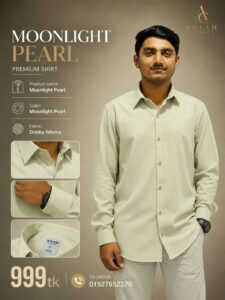 Moonlight Pearl Dobby fabrics Mens Shirt