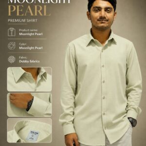 Moonlight Pearl Dobby fabrics Mens Shirt